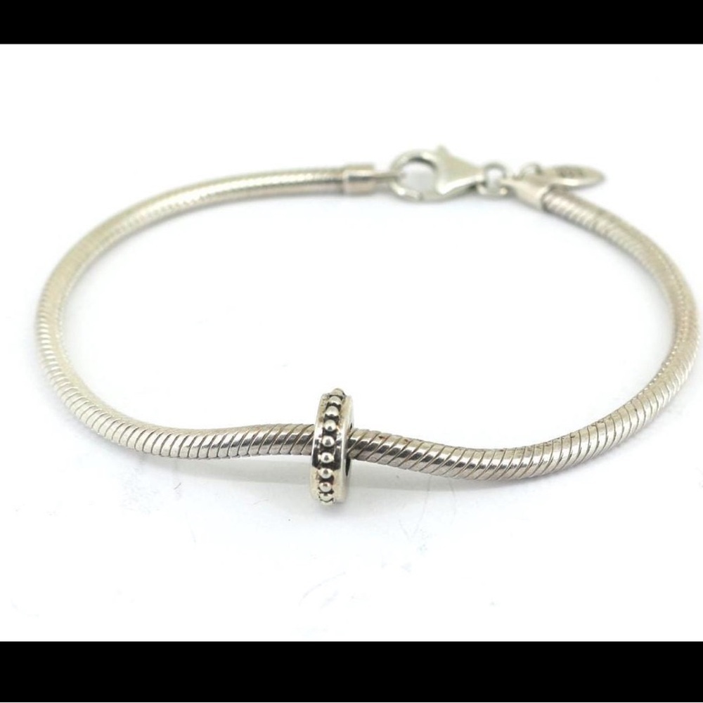 Reflection Beads Snake Design Charm Bracelet 925 … - image 2